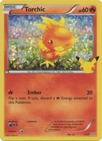 Torchic 11/25 25 Aniversario Holo