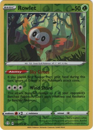 Rowlet 006/072 - Reverse Holo