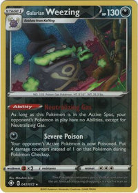 Galarian Weezing 042/072 - Reverse Holo-Kantocards