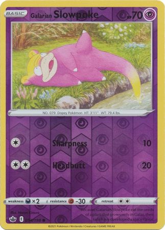 Galarian Slowpoke 054/198 Reverse Holo