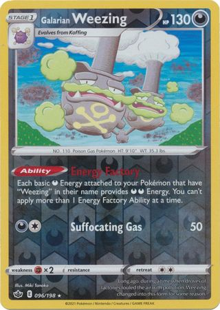 Galarian Weezing 096/198 Reverse Holo