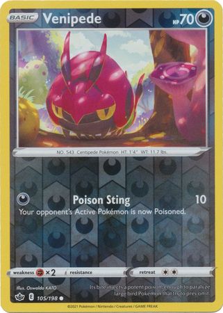 Venipede 105/198 Reverse Holo-Kantocards