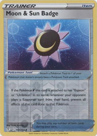 Moon & Sun Badge 151/203 Reverse Holo-Kantocards