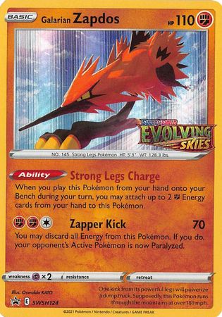 Galarian Zapdos SWSH124 (Sellado)