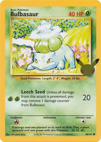 Carta Jumbo Bulbasaur-Kantocards