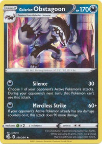 Galarian Obstagoon 161/264 - Reverse Holo-Kantocards