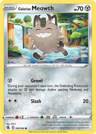 Galarian Meowth 180/264 - Reverse Holo