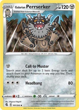 Galarian Perrserker 181/264 - Reverse Holo