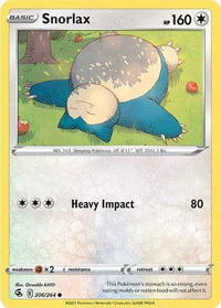 Snorlax 206/264 - Reverse Holo-Kantocards