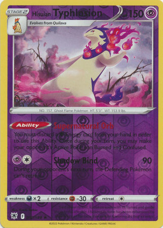 Hisuian Typhlosion 052/189 Reverse Holo