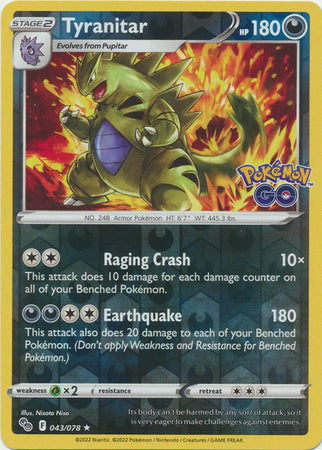 Tyranitar 043/078 Reverse Holo - Español