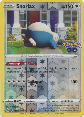 Snorlax 055/078 Reverse Holo - Español