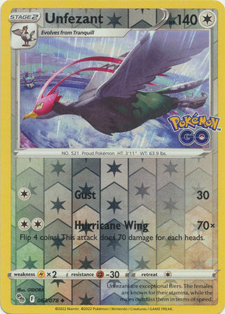 Unfezant 063/078 Reverse Holo - Español