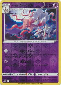 Hisuian Zoroark 076/196 Reverse Holo-Kantocards