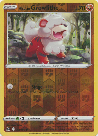 Hisuian Growlithe 083/196 Reverse Holo