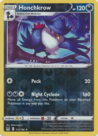 Honchkrow 115/196 Reverse Holo-Kantocards