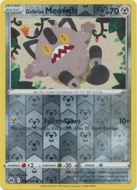 Galarian Meowth 084/159 Reverse Holo-Kantocards