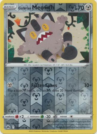 Galarian Meowth 084/159 Reverse Holo