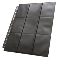 Páginas de 18 Espacios (Abertura Lateral) Negras (50)-Kantocards
