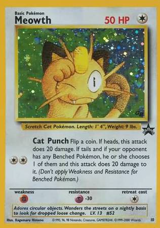 Meowth 10 Holo Promo