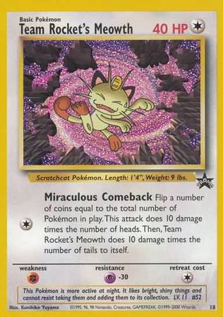 Team Rocket's Meowth 18 Promo