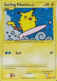 Surfing Pikachu 114/111-Kantocards