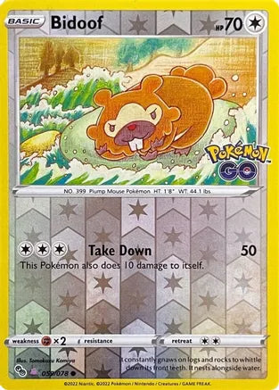 Bidoof 059/078 Reverse Holo - Español (Ditto)