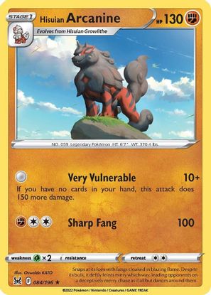 Hisuian Arcanine 084/196 - Holo
