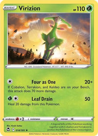 Virizion - Rare 014/195 Reverse Holo-Kantocards