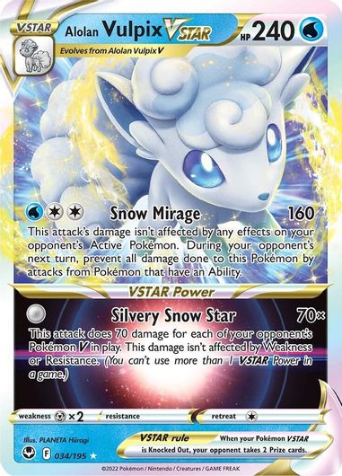Alolan Vulpix VSTAR 034/195 (Español)