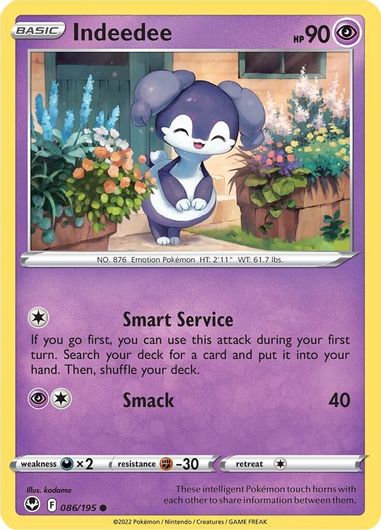 Indeedee 086/195 Reverse Holo