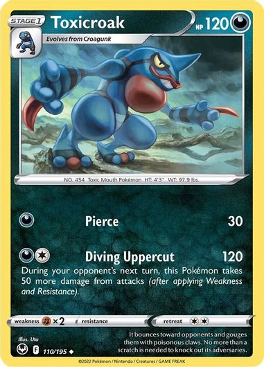 Toxicroak 110/195 Reverse Holo
