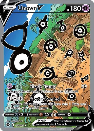 Unown V (Alternate Full Art) 177/195 (Español)