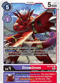 Growlmon EX3-057-Kantocards
