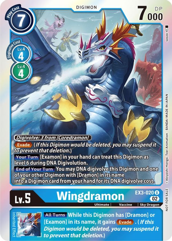 Wingdramon (Box Topper) EX3-020-Kantocards