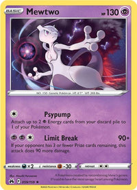 Mewtwo 059/159 - Holo-Kantocards