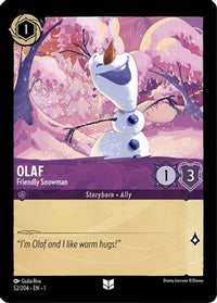 Olaf - Friendly Snowman - 52/204 - Uncommon-Kantocards