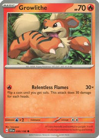 Growlithe - 030/198 Reverse Holo-Kantocards