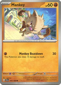 Mankey - 107/198 Reverse Holo