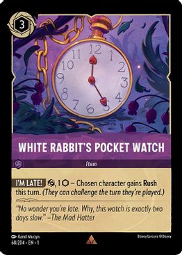 White Rabbit's Pocket Watch  - 68/204 - Rare - Cold Foil