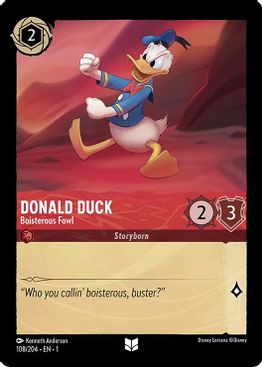 Donald Duck - Boisterous Fowl  - 108/204 - Uncommon
