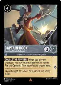 Captain Hook - Captain of the Jolly Roger - 173/204 - Rare - Cold Foil-Kantocards