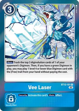 BT12-107 C Laplace's Demon Option - ACROSS TIME Digimon Card Game