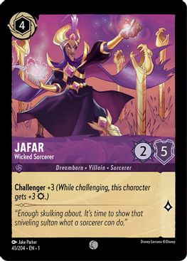 Jafar - Wicked Sorcerer  - Common - 45/204 - Cold Foil