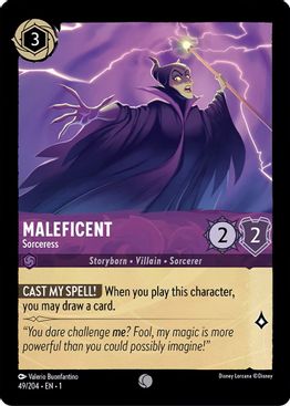 Maleficent - Sorceress  - Common - 49/204 - Cold Foil