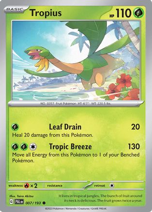 Tropius - 007/193 (Reverse Holo)