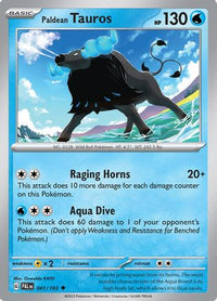 Paldean Tauros - 041/193 (Reverse Holo)-Kantocards