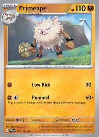 Primeape - 107/193 (Reverse Holo)-Kantocards