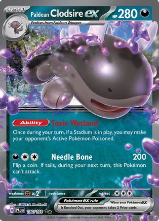 Paldean Clodsire ex - 130/193 - Double Rare