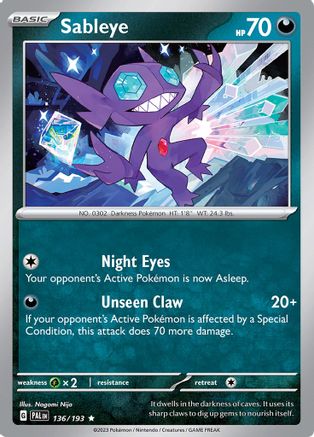 Sableye - 136/193 (Holo)-Kantocards